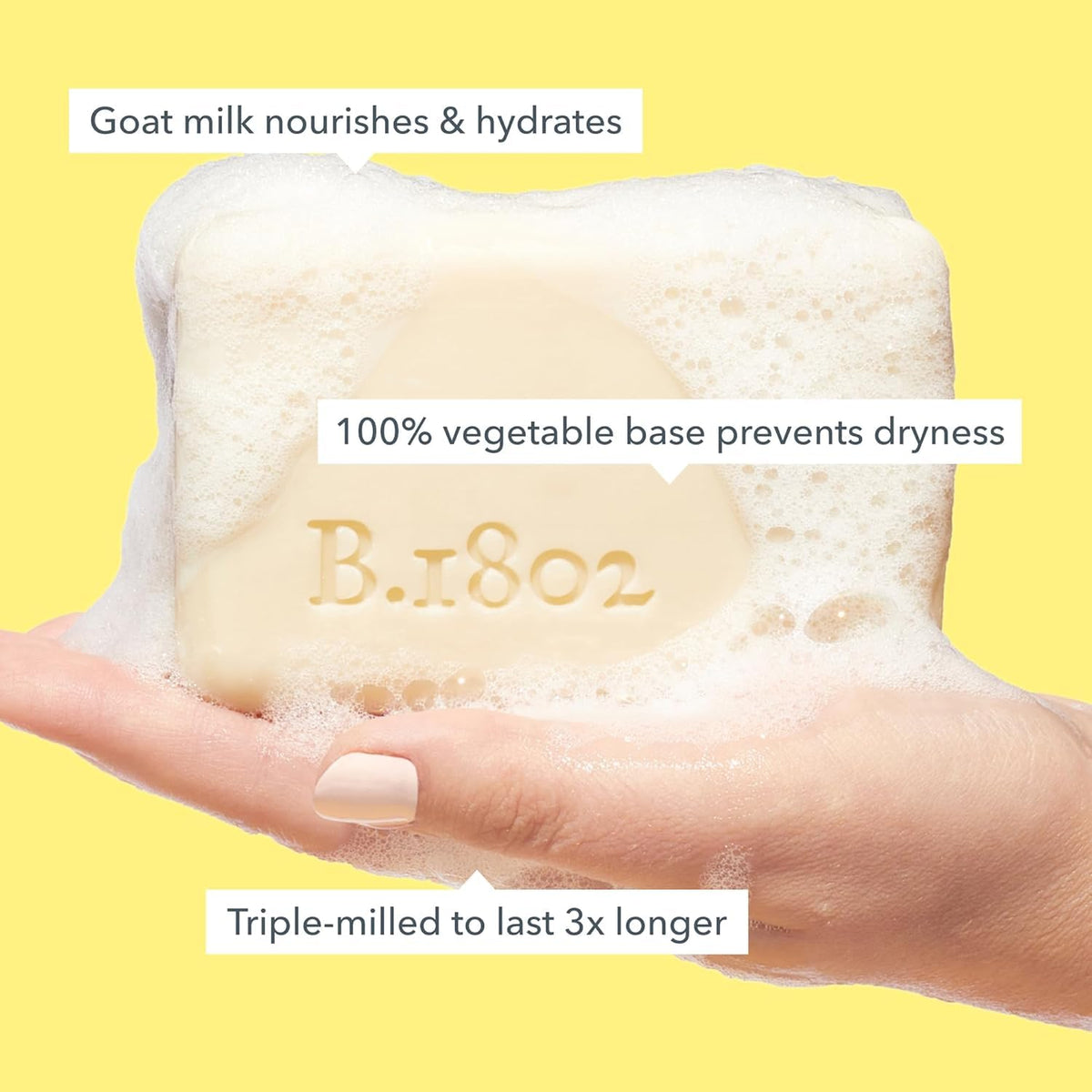 Beekman 1802 Goat Milk Soap Sunshine Lemon side view