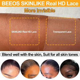 BEEOS 13x4 HD Lace Frontal 20 Inch back view