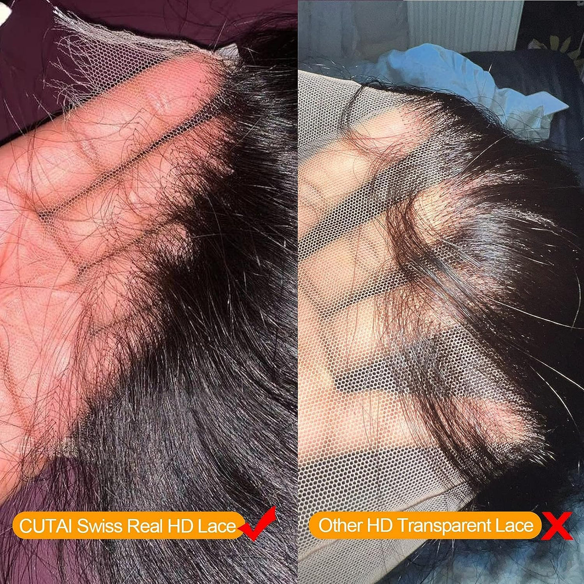 BEEOS 13x4 HD Lace Frontal deep wave texture