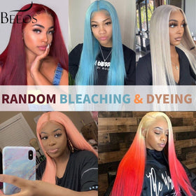 BEEOS 13x4 lace frontal styled in a middle part