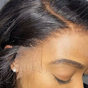 BEEOS 13x6 Lace Frontal 22 Inch front view with ultra-thin HD lace