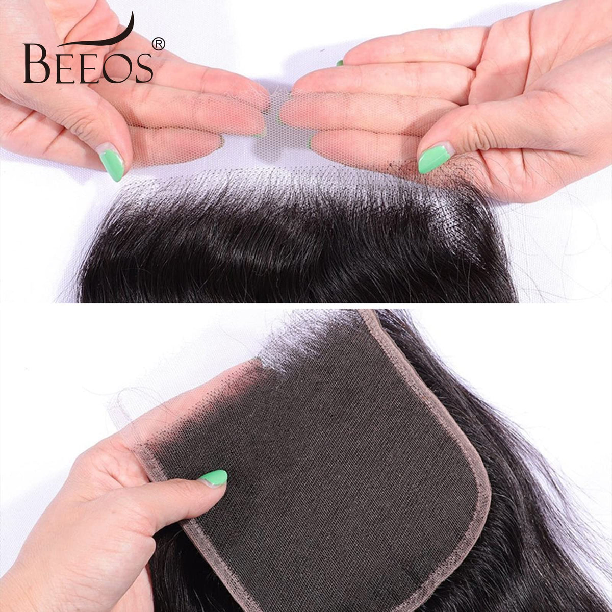 BEEOS 22 Inch Skinlike HD Lace Closure back view