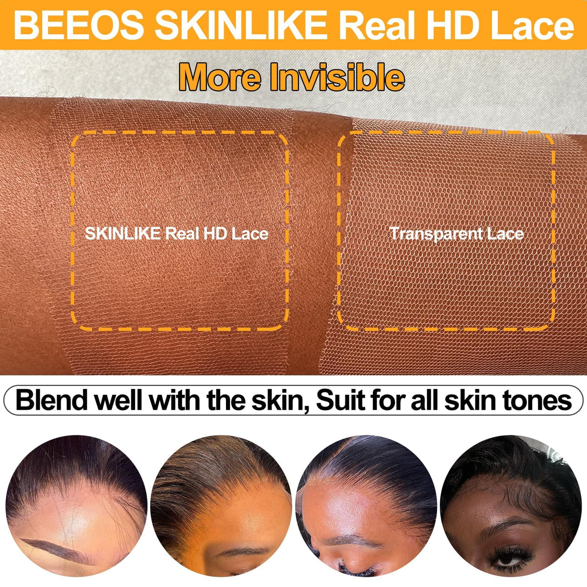 BEEOS 4x4 HD Lace Closure side view
