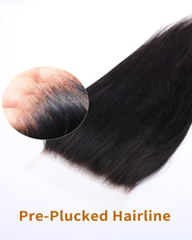 BEEOS 4x4 HD Lace Closure styling options displayed