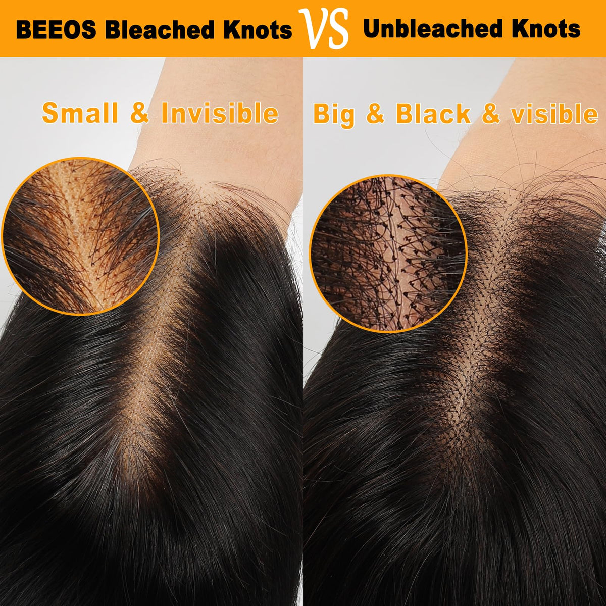 BEEOS 5x5 HD Lace Closure packaging details