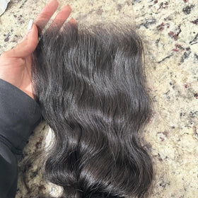 BEEOS 5x5 HD Lace Closure showing natural hairline