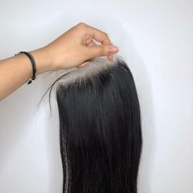 BEEOS 5x5 HD Lace Closure styled in a braid