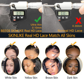 BEEOS 613 Blonde lace frontal with deep parting design