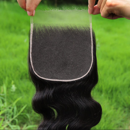 BEEOS 6x6 HD Lace Closure Body Wave 14 Inch front view