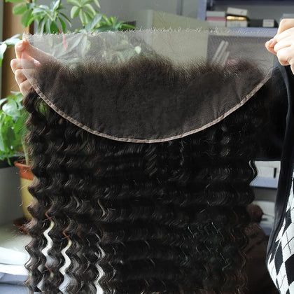BEEOS Deep Wave 13x4 HD Lace Frontal 20 Inch front view