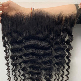 BEEOS Deep Wave 14 Inch HD Lace Frontal side view showcasing natural hairline