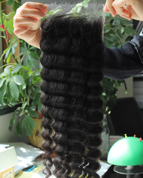 BEEOS Deep Wave HD Lace Closure showing lace texture