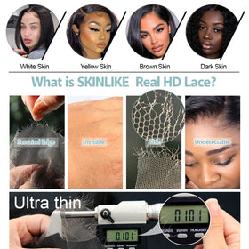 BEEOS Deep Wave lace frontal in natural black colour