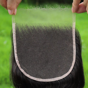 BEEOS HD Lace Closure 6x6 front view with natural hairline