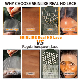 BEEOS HD Lace Closure 6x6 side view highlighting the lace edge