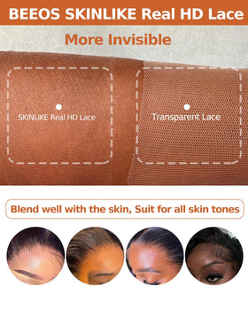 BEEOS HD Lace Closure showing pre-plucked hairline