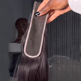 BEEOS HD Lace Closure side view showcasing lace texture