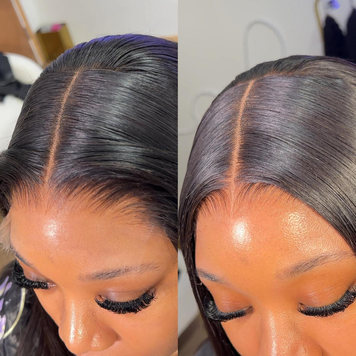 BEEOS HD Lace Closure side view showing texture