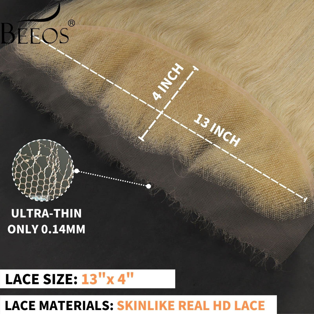 BEEOS HD Lace Frontal 613 Blonde styled hair