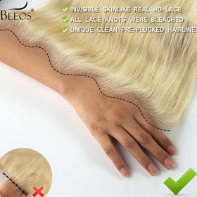 BEEOS HD Lace Frontal showing natural hairline