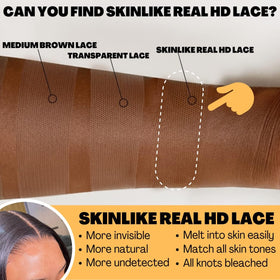 BEEOS Skinlike HD Lace Frontal 22 Inch showing hairline