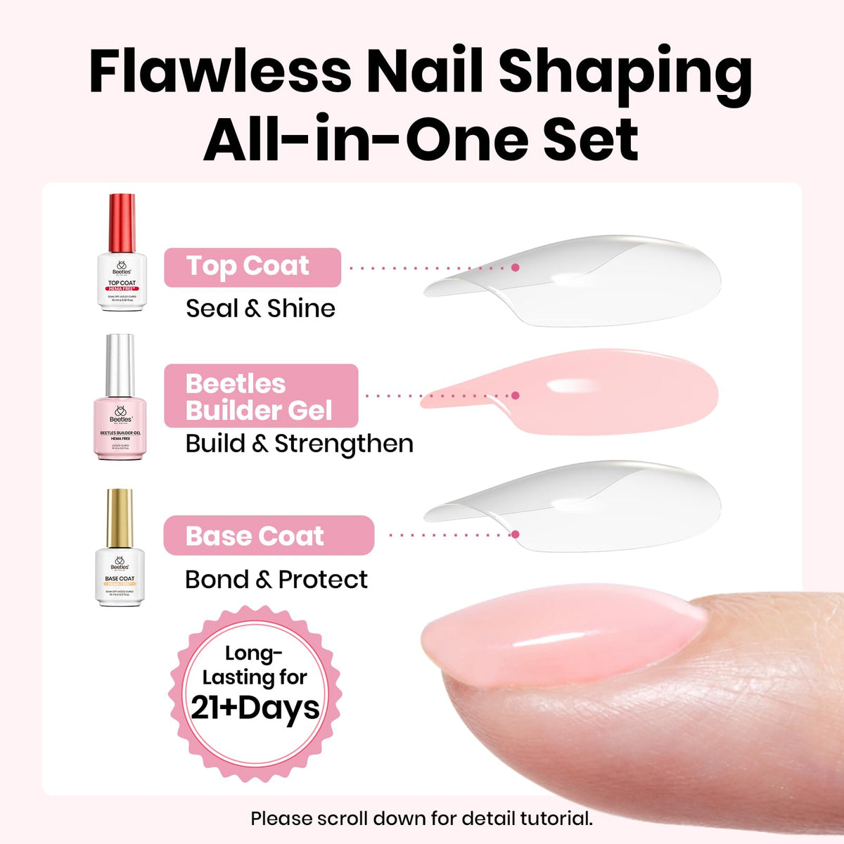 beetles 15ml nude pink builder nail gel bottle front view
