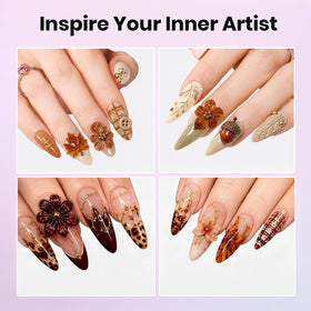 beetles 3D Gel Nail Art application on nails