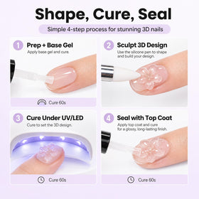 beetles 3D Gel Nail Art chrome nail powder packaging