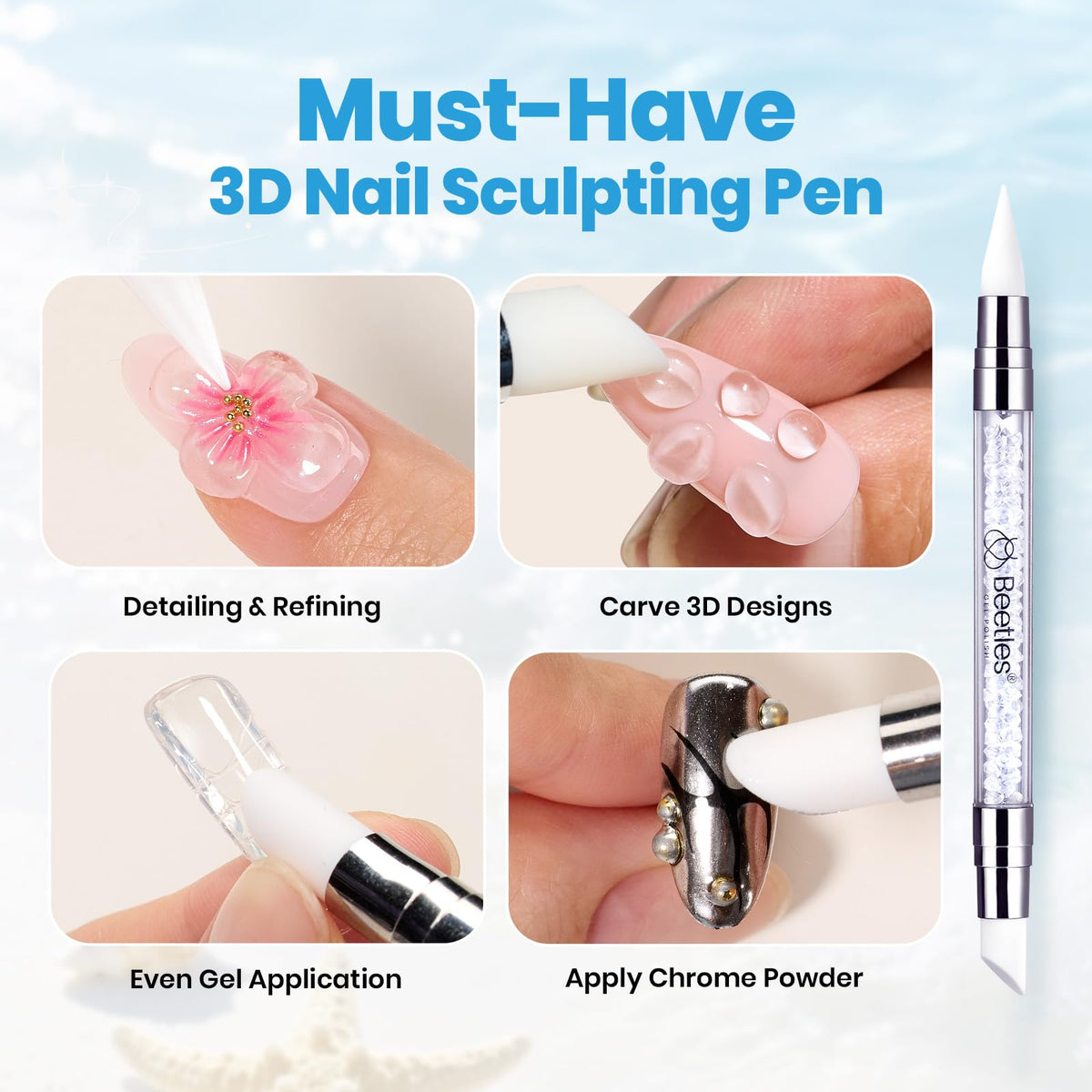 beetles 3D Gel Nail Art Kit packaging
