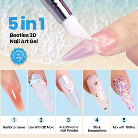 beetles 3D Gel Nail Art silicone mold and sculpting pen