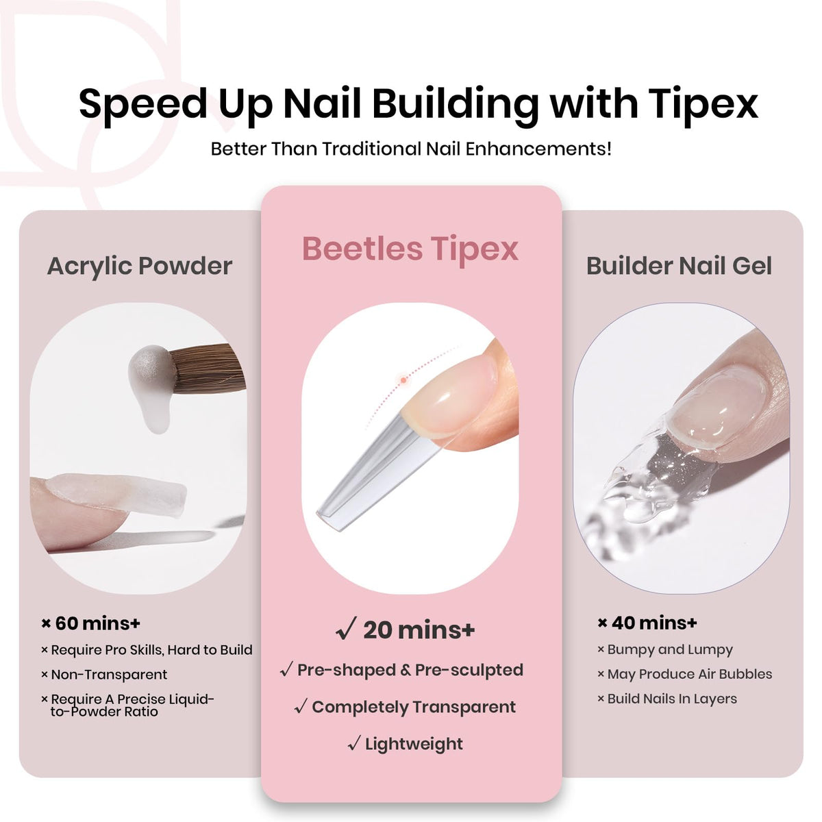 beetles Apex Nail Tips application process demonstration