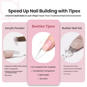 beetles Apex Nail Tips in use during nail application process
