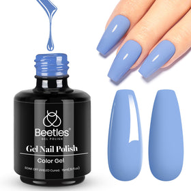beetles Baby Blue Gel Nail Polish 15ML front view