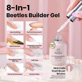 beetles base coat bottle alongside the builder gel