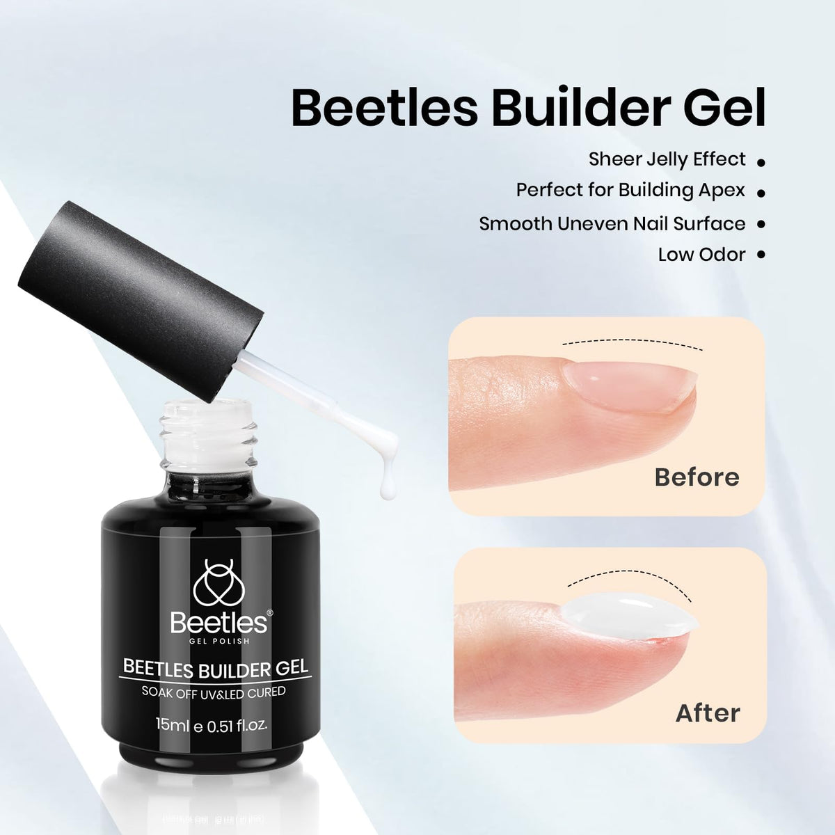 beetles Base Gel 15ML bottle back view