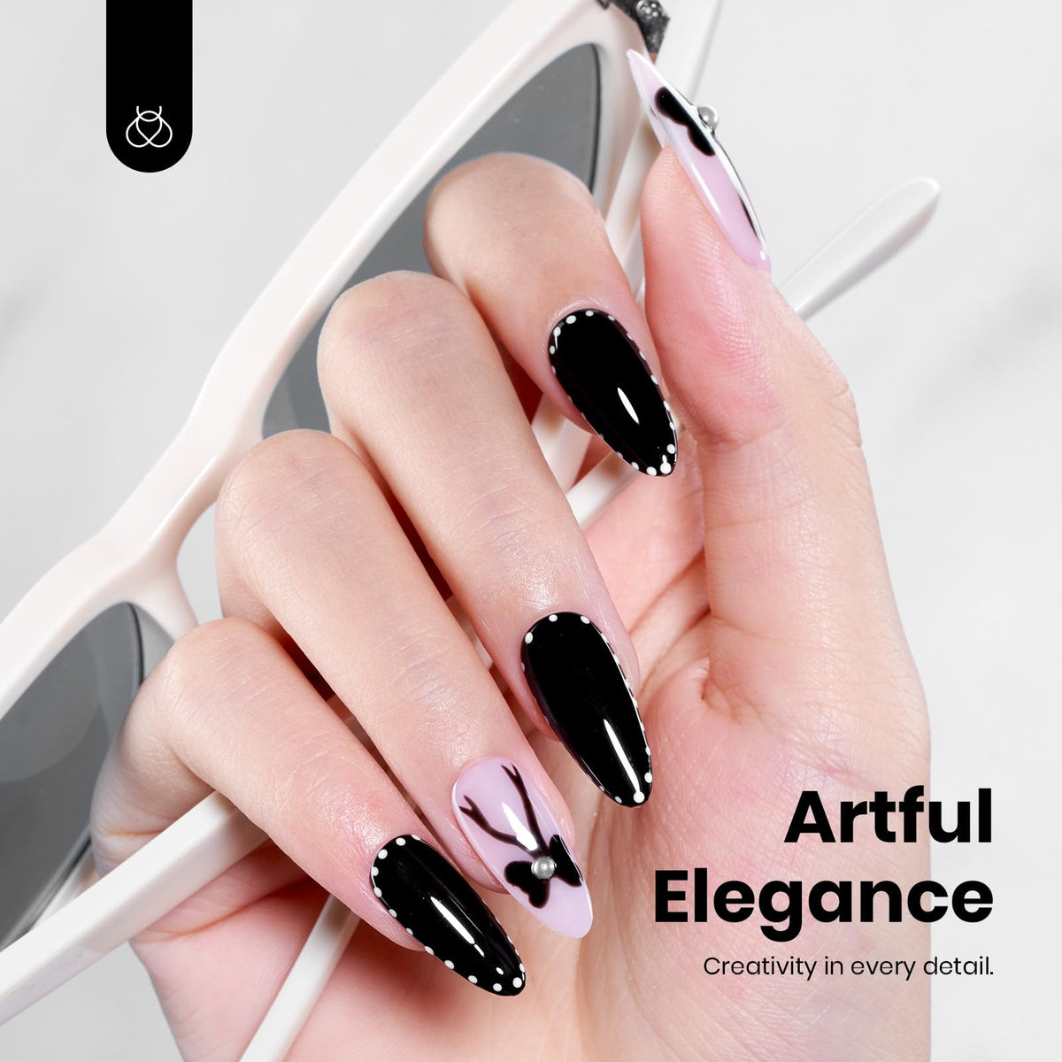 beetles Black Gel Polish 15ml with UV LED lamp