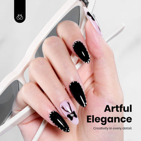 beetles Black Gel Polish 15ml with UV LED lamp