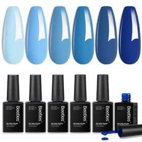 beetles Blue Gel Nail Polish Set packaging