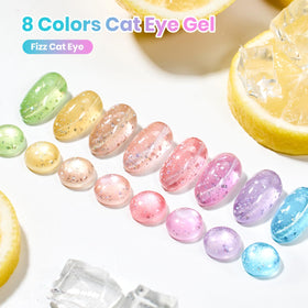 beetles Bubbly Mixology Cat Eye Gel Nail Polish close-up of pastel shades