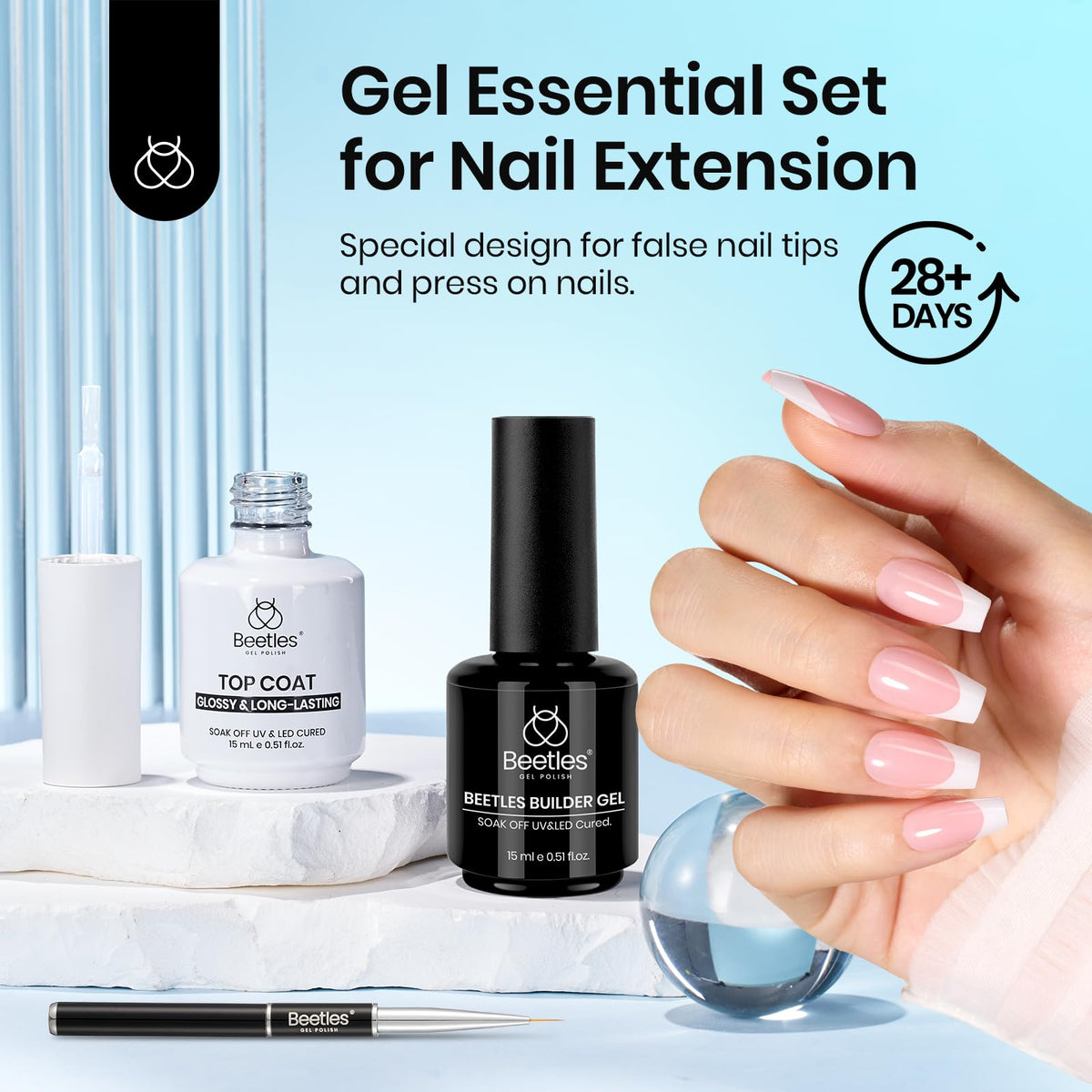 beetles Builder Gel and Top Coat packaging