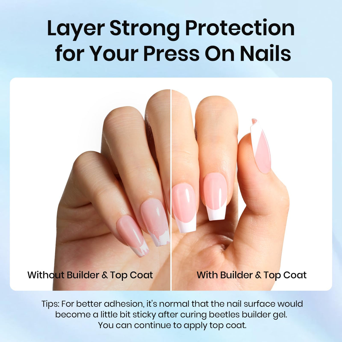 beetles Builder Gel application on nails