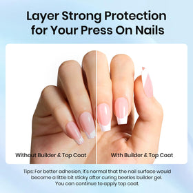 beetles Builder Gel application on nails