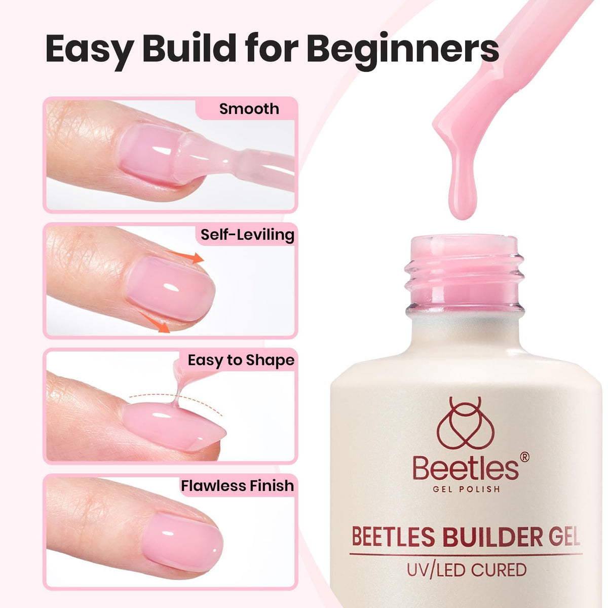 beetles Builder Gel clear bottle front view