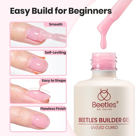 beetles Builder Gel clear bottle front view
