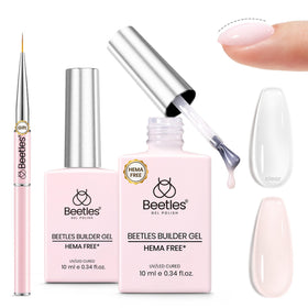 beetles Builder Gel for Nails clear color bottle front view