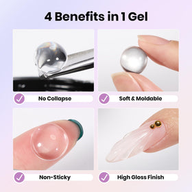 beetles Builder Gel kit contents including gel, tools, and nail lamp