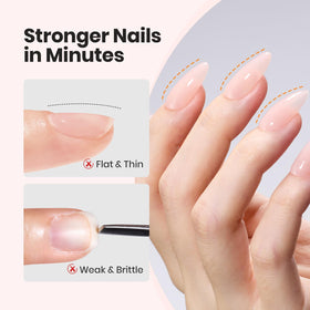 beetles Builder Gel Nail Kit clear gel application on nails