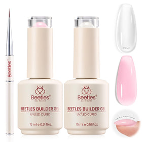 beetles Builder Gel Nail Kit includes clear and pink gels