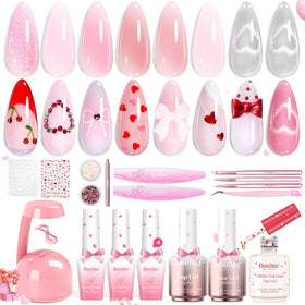 beetles Builder Gel Nails Kit with UV lamp and accessories