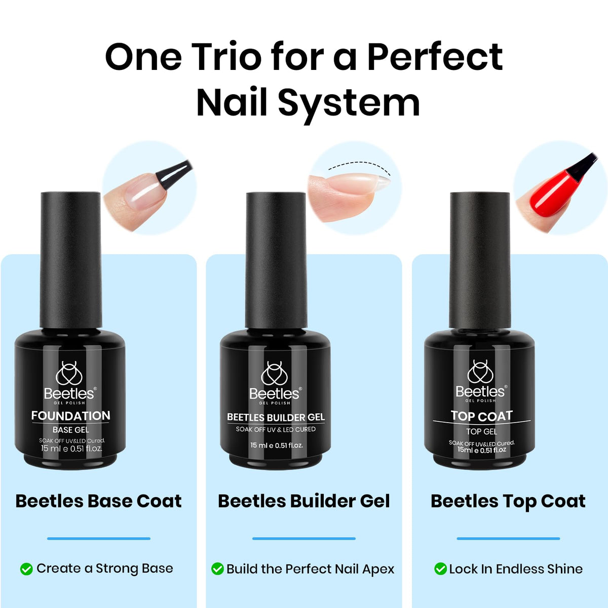 beetles Builder Nail Gel 15ml bottle side view